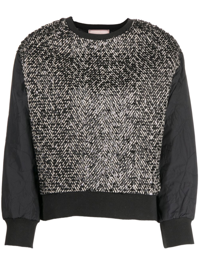 Shop Antonio Marras Aleksandr Sequinned Hybrid Sweatshirt In Black