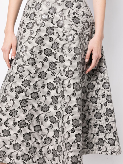 Shop Antonio Marras Konstantin Floral-embroidered Skirt In Black