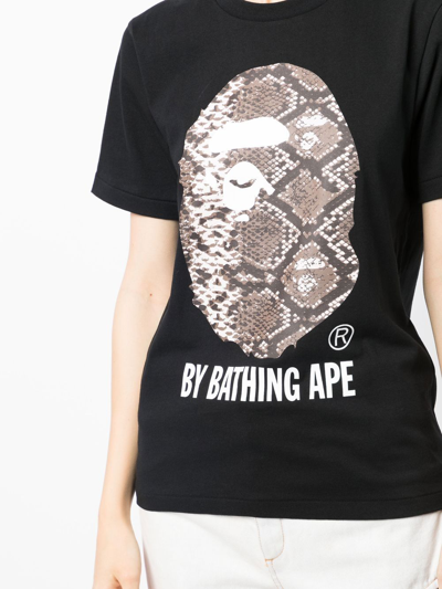 Shop A Bathing Ape Logo-print Detail T-shirt In Black