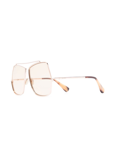 Max Mara Elsa Oversized-frame Sunglasses In Brown