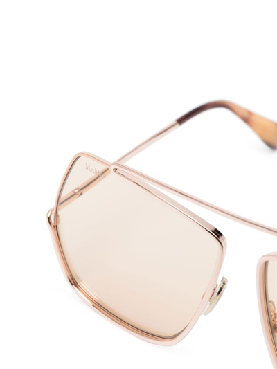 Max Mara Elsa Oversized-frame Sunglasses In Brown