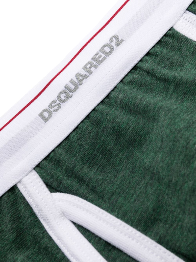 Shop Dsquared2 Logo-waist Boxers In Green