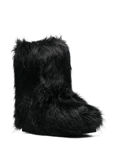 Shop Stand Studio Ryder Faux-fur Boots In Black