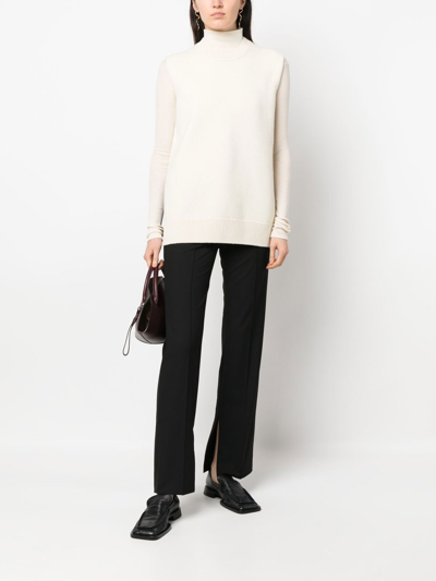 Jil Sander Relaxed Fit Crew-neck Wool Vest In White