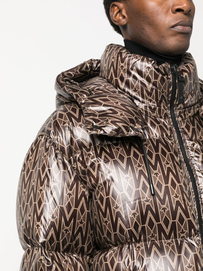 Mackage Kent Lustrous Light Water Repellent 800 Fill Power Down Recycled Polyester Hooded Puffer Jacket In Brown