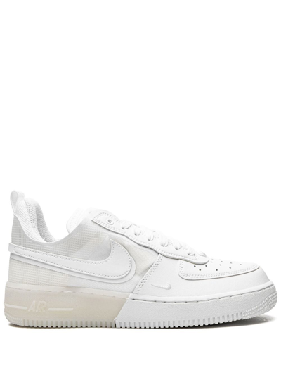 Shop Nike Air Force 1 React "triple White" Sneakers