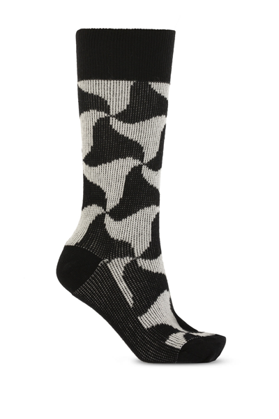 Bottega Veneta Wavy Triangle Cashmere Socks In Standard