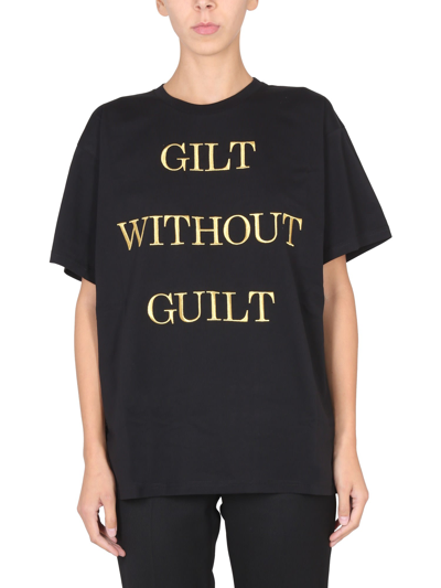 Shop Moschino Guilt Without Guilt T-shirt In Nero