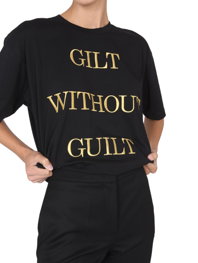 Shop Moschino Guilt Without Guilt T-shirt In Nero