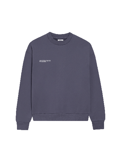 Shop Pangaia 365 Midweight Sweatshirt — Slate Blue Xxs