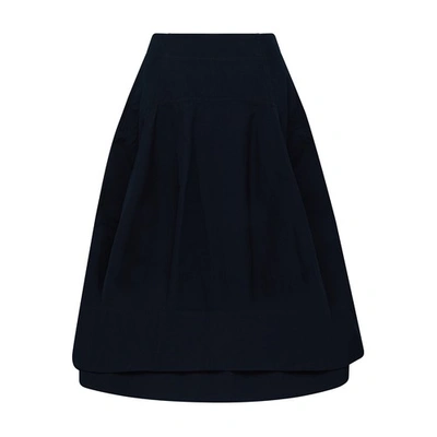 Bottega Veneta Emblem Skirt In Abyss