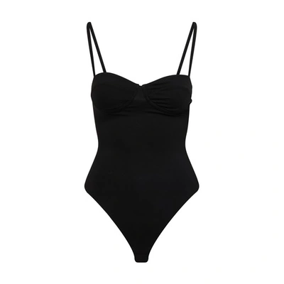 Shop Anine Bing Via Bodysuit In Black