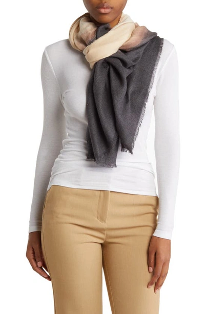 Shop Vince Camuto Supersoft Ombré Tie Dye Oblong Scarf In Neutral