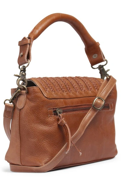 Shop Day & Mood Media Leather Satchel Bag In Saddle