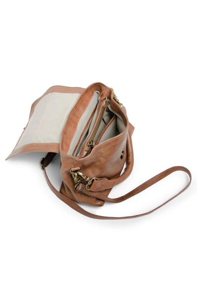 Shop Day & Mood Media Leather Satchel Bag In Saddle