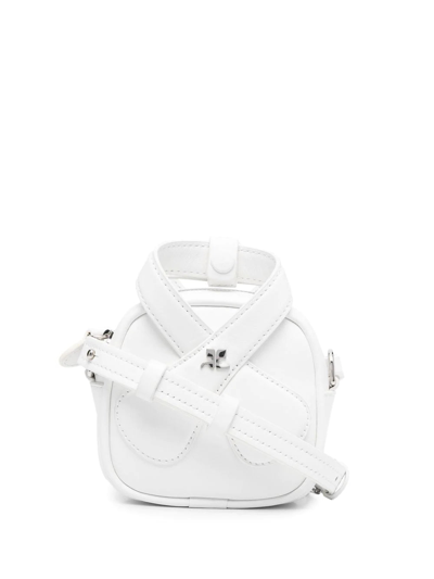 Courreges Mini X Loop Bag in White Leather ref.671509 - Joli Closet