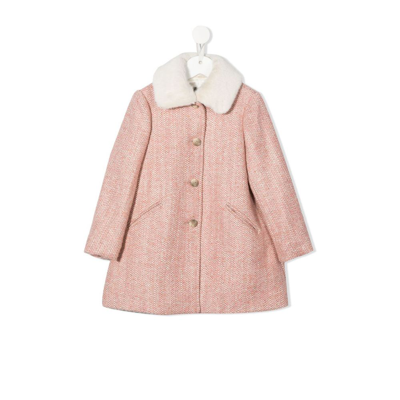 Shop Bonpoint Kids Pink Temaggie Tweed Coat