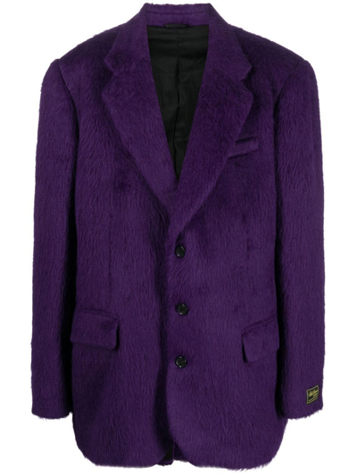 Shop Raf Simons Oversized Alpaca-blend Blazer In Purple