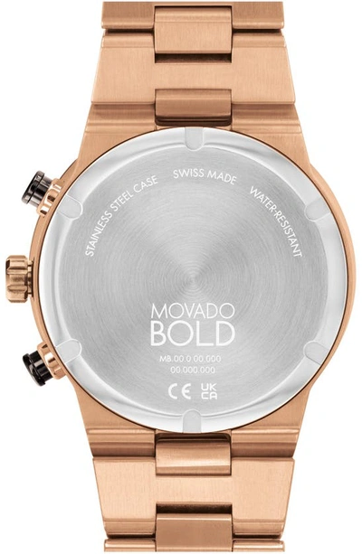 Shop Movado Bold Fusion Chronograph Bracelet Watch, 44mm In Black