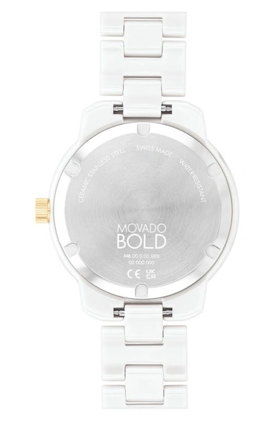 Shop Movado Bold Verso Bracelet Watch, 38mm In White