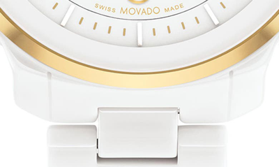 Shop Movado Bold Verso Bracelet Watch, 38mm In White