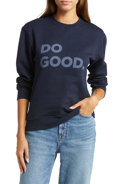 Shop Cotopaxi Do Good Cotton Blend Sweatshirt In Maritime