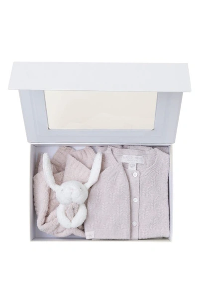 Barefoot Dreams Cozychic Ultra Lite™ Cardigan, Romper, Beanie & Blanket Set In Shell