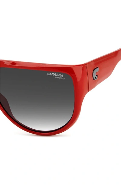 Shop Carrera Eyewear 62mm Oversize Round Sunglasses In Red / Grey Shaded