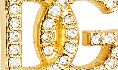 Dolce & Gabbana Crystal Dg Drop Earrings In Oro