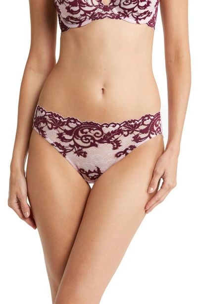 Shop Wacoal Instant Icon Bikini In Fragrant Lilac/ Pickled Beet