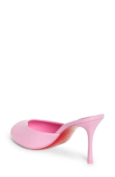 Christian Louboutin Me Dolly 100 Patent Leather Mules In Gummy/ Lin Gummy