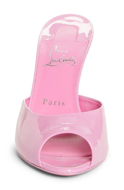 Christian Louboutin Me Dolly 100 Patent Leather Mules In Gummy/ Lin Gummy