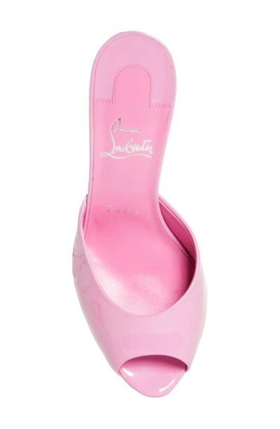 Christian Louboutin Me Dolly 100 Patent Leather Mules In Gummy/ Lin Gummy