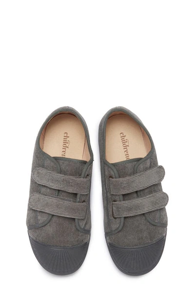 Shop Childrenchic Fall Double Strap Sneaker In Grey