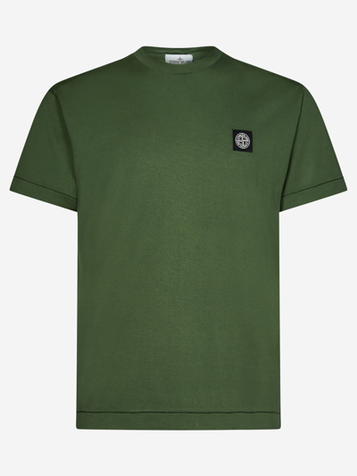 Shop Stone Island T-shirt In Green