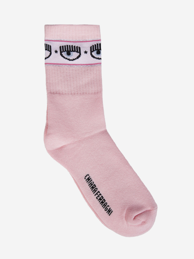 Shop Chiara Ferragni Socks In Pink