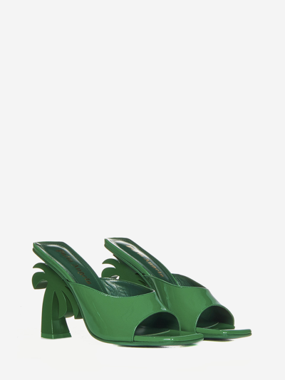 Shop Palm Angels Palm Sandals In Green