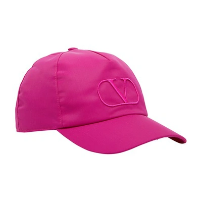 Shop Valentino Vlogo Signature Cap In Pink Pp