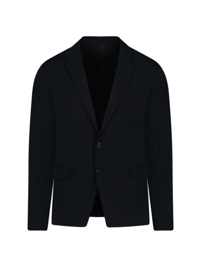 Shop Prada Technical Fabric Single-breasted Suit In Nero