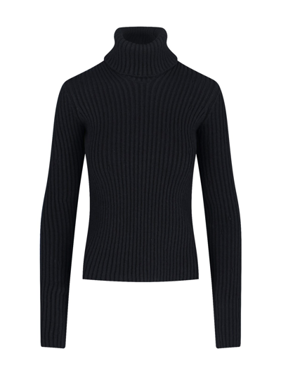 Shop Bottega Veneta Ribbed Sweater In Nero