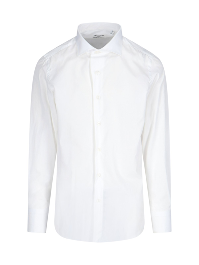 Shop Finamore Classic Shirt In Bianco
