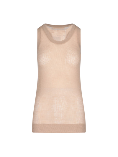 Shop Extreme Cashmere Vincent Sleeveless Top In Beige