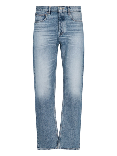 Shop Frame Straight Leg Jeans In Blu