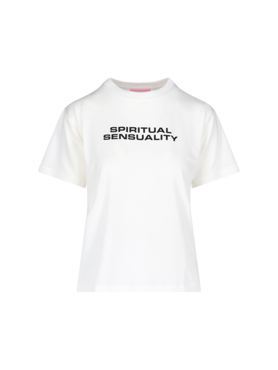 Shop Liberal Youth Ministry "spiritual Sensuality" T-shirt In Bianco