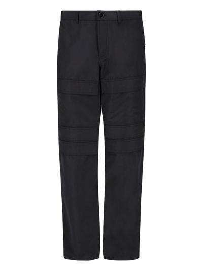 Shop Burberry Cargo Trousers In Nero