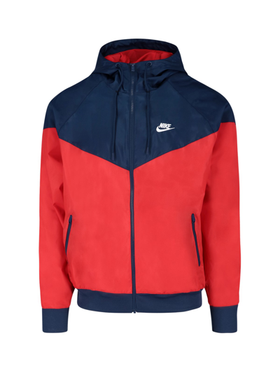 Shop Nike Bicolour Wind Jacket In Rosso