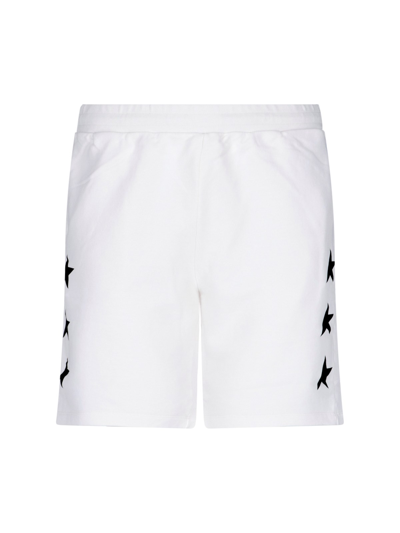 Shop Golden Goose 'diego' Bermuda Shorts In Bianco
