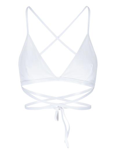 Shop Isabel Marant 'solange' Top Bikini In Bianco