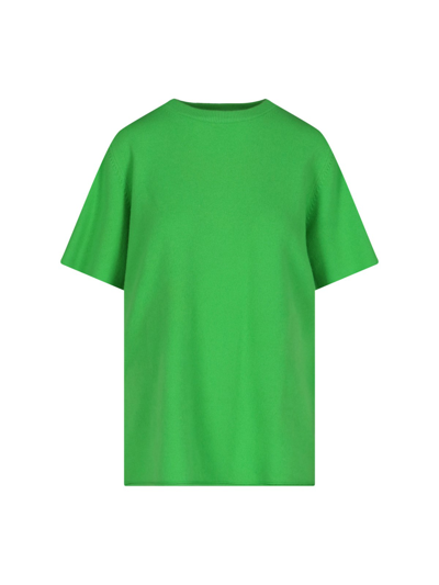 Shop Extreme Cashmere 'n°64 Tshirt' Short-sleeved Sweater In Verde