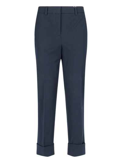 Shop Incotex Twill Stretch Trousers In Blu